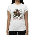 thumbnail image 1 of Santa Cowboy Rodeo Festive Tee T-shirt Women's, 1 of 1