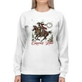 thumbnail image 1 of Santa Cowboy Rodeo Festive Women's Sweatshirt, 1 of 4