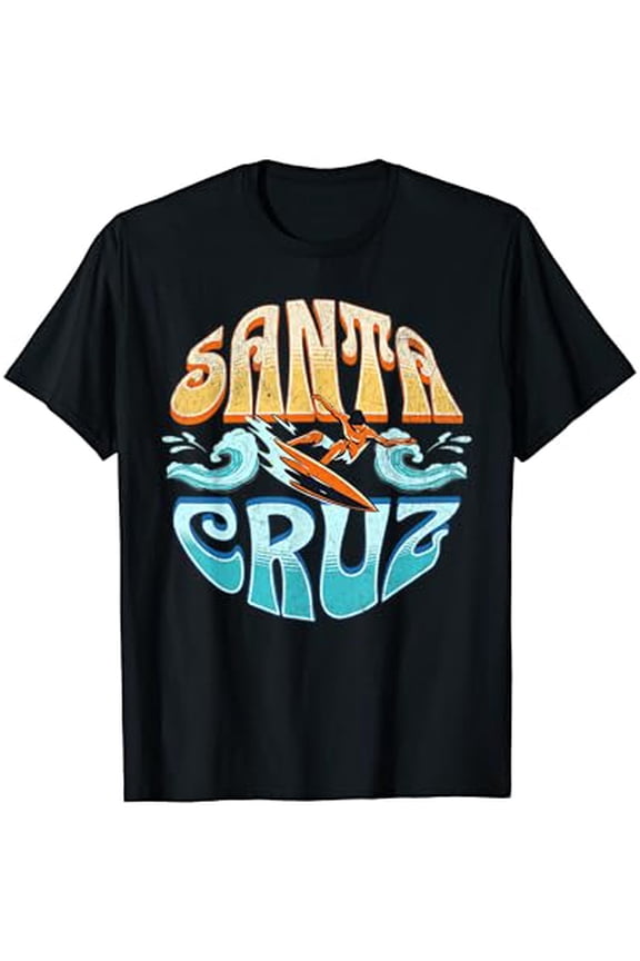 Santa Cruz Beach California Surfing Surf Ocean Ussanta Cruz Beach California Surfing Surf Ocean Usa T-Shirt