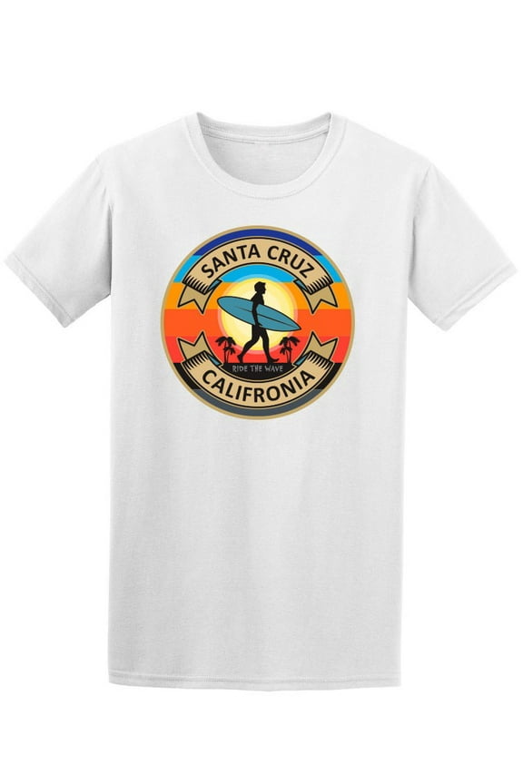 Santa Cruz California Surfers T-Shirt Men -Image by Shutterstock, Male Medium