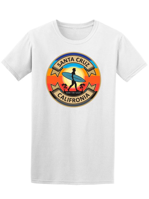 Santa Cruz California Surfers T-Shirt Men -Image by Shutterstock, Male Medium
