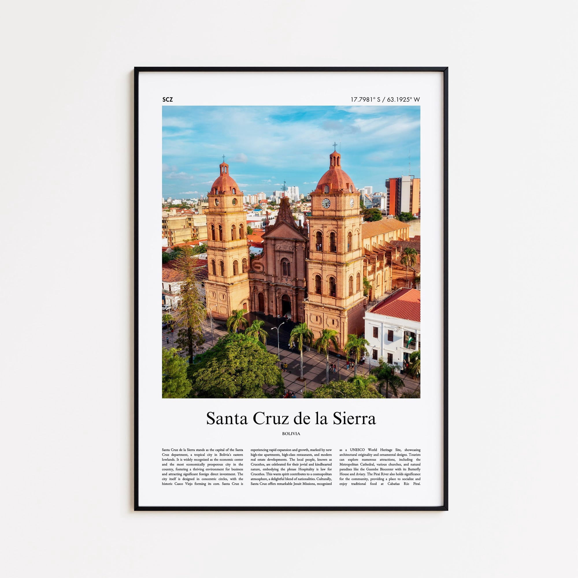 Santa Cruz De La Sierra Color Print, Santa Cruz De La Sierra Real Photo ...