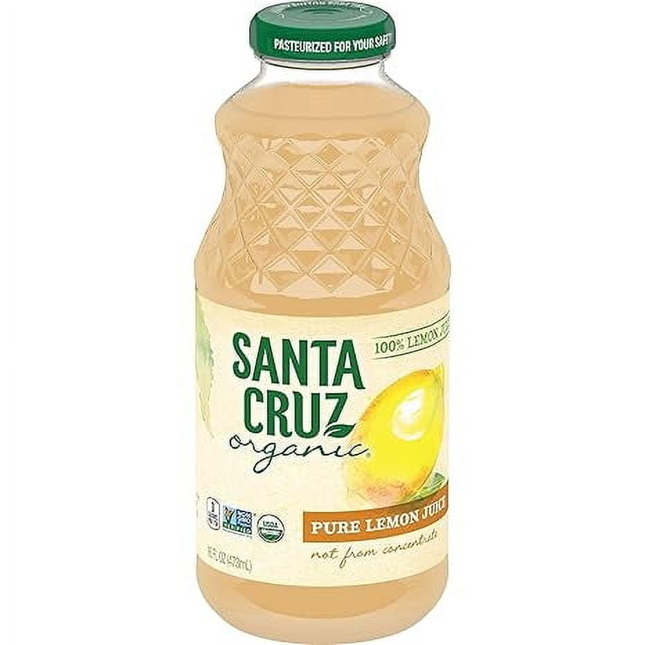 Santa Cruz Organic 100% Pure Lemon Juice, 16 Ounces