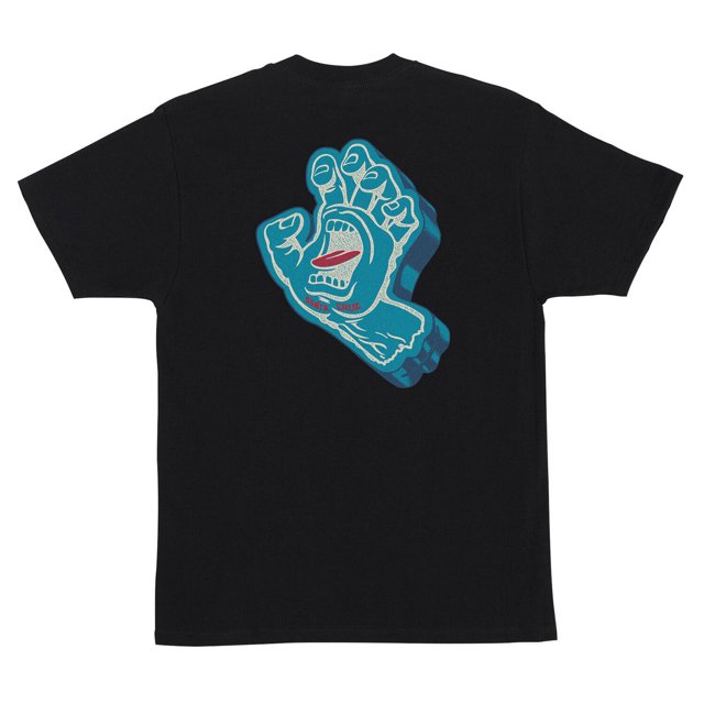 Santa Cruz Skateboards Shirt Screaming Foam Hand Black