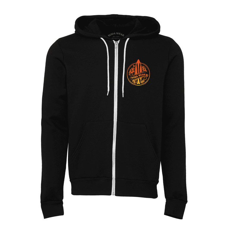 Santa Cruz Sunset Men s Black Sponge Fleece Full Zip Hoodie for