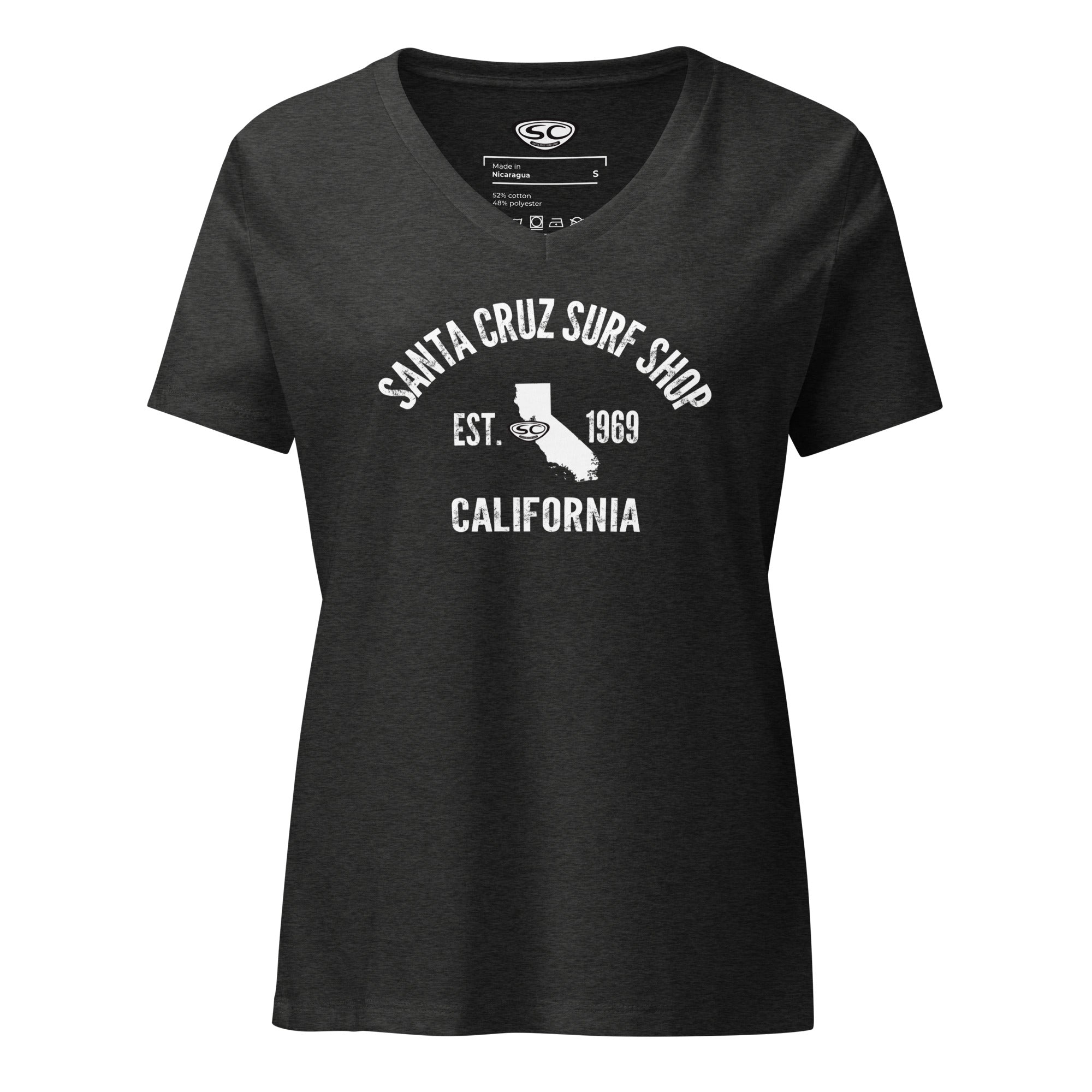 Santa Cruz Surf Shop EST 1969 Womens v-neck t-shirt