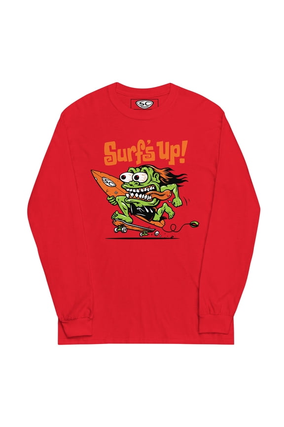 Surf's Up Monster Men’s Long Sleeve Shirt