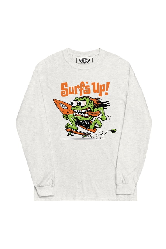 Surf's Up Monster Men’s Long Sleeve Shirt