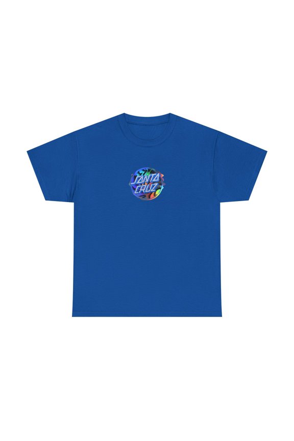 Santa Cruz Vivid Slick Colorful 90s 00s Dot Vintage Classic Skate TShirt Print - Royal / S