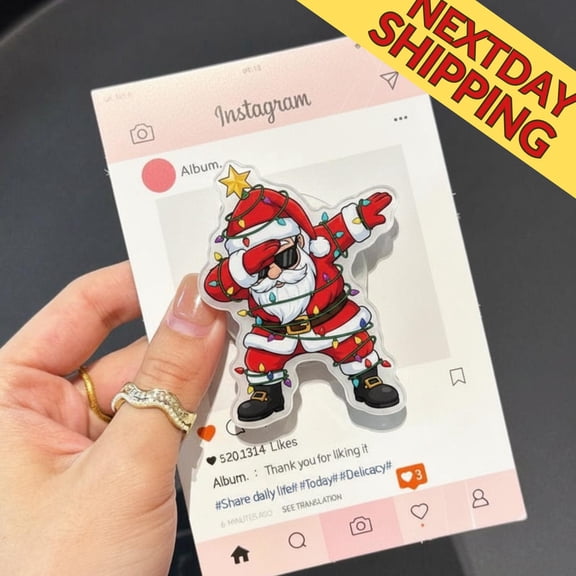 Santa Dab Magsafe Phone Grip Fun Christmas Pop Grip, Magnetic Phone Holder, Cute Holiday Phone Accessory for Festive Season