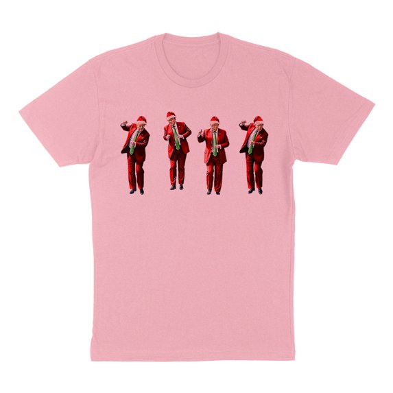 Santa Dancing Trump Shirt Unisex 3X-Large Pink