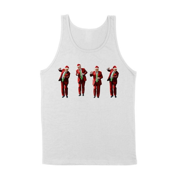 Santa Dancing Trump Tank Top Unisex Small White