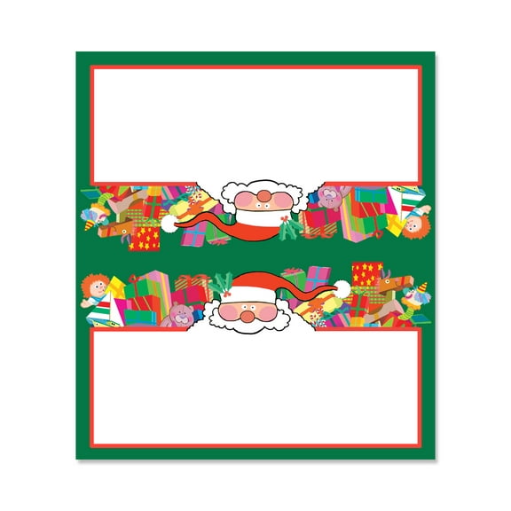 Santa Dinner Merry Christmas Santa Table Tent Place Cards - 25 Santa Dinner Gues