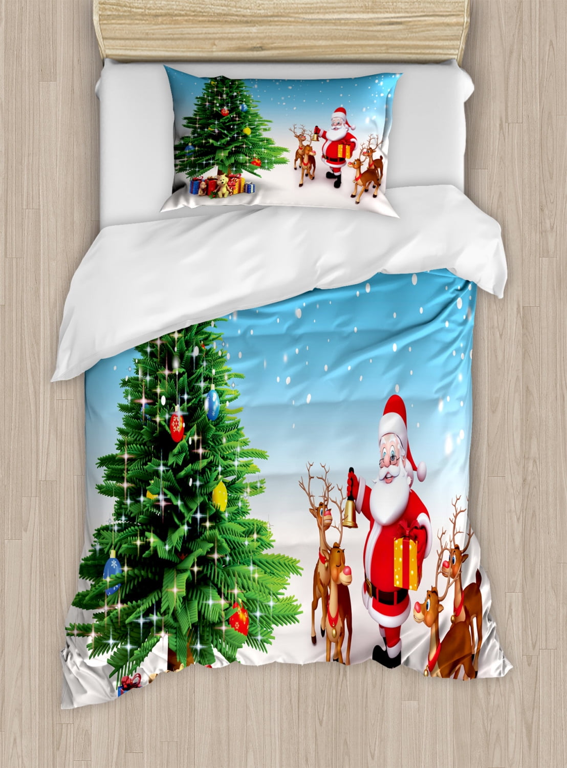 Santa Claus Twin Size Festive Duvet Cover Set