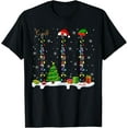 thumbnail image 1 of Santa Elf Reindeer Clarinet Xmas Light Musical Instrument T-Shirt, 1 of 4