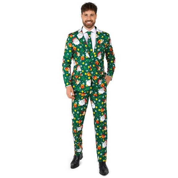 Suitmeister Men's Suits Santa Elves Green - M Green