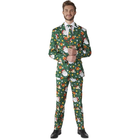 Suitmeister Men's Suits Santa Elves Green - S Green