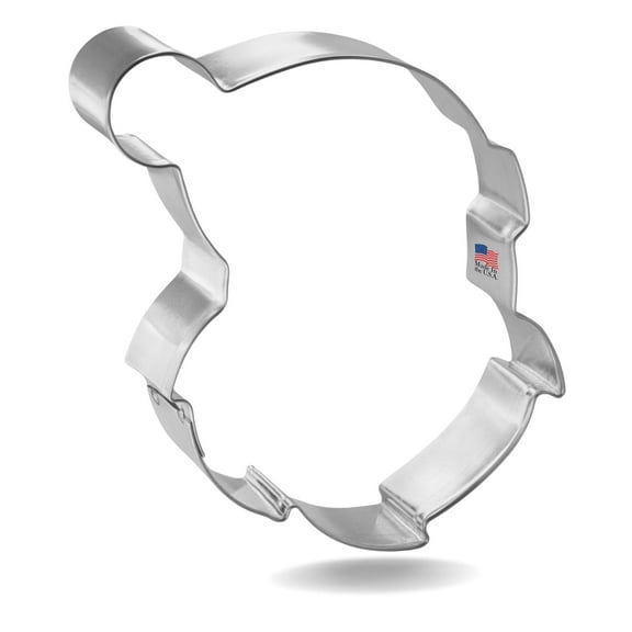 Santa Face Cookie Cutter 4.25" Made in the USA Foose Cookie Cutters Tin Plated Steel Cookie Mold