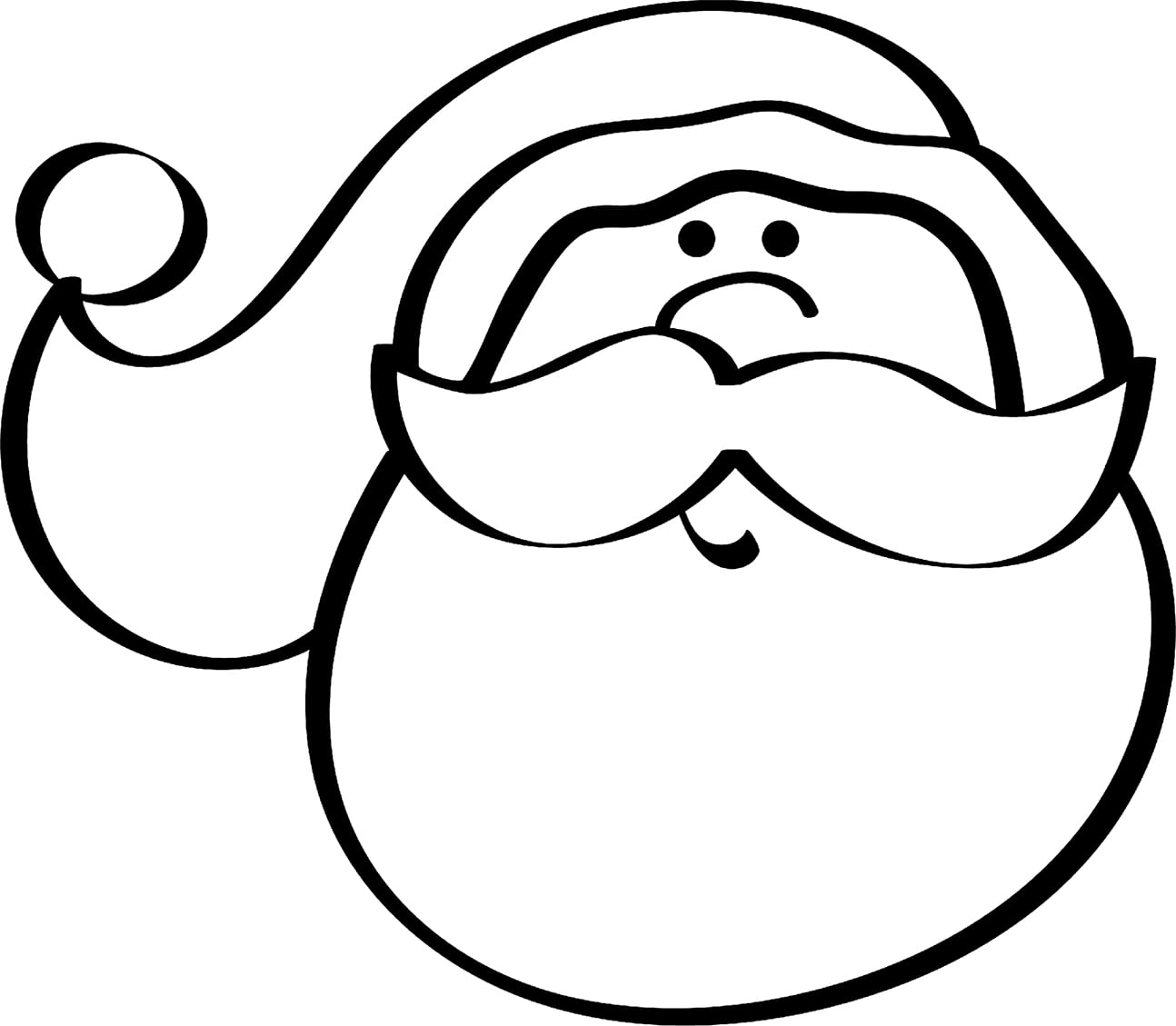 Santa Face Round Beard Christmas Holidays Wall Decals for Walls Peel and Stick wall art murals