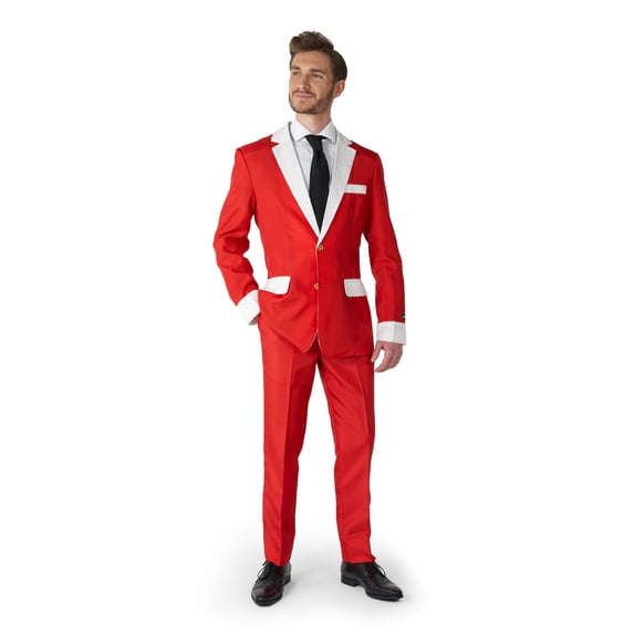 Suitmeister Men's Suits Santa Faux Fur - S Red