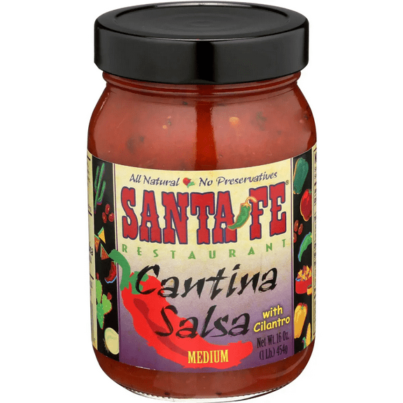 Santa Fe All Natural Restaurant Cantina Salsa, 16 oz [Pack of 6]