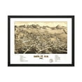 thumbnail image 1 of Santa Fe Art, 1882 Vintage Map of Santa Fe New Mexico, NM History Wall Decor Gift, Old Santa Fe Map - 24" x 18" Black Framed Print, 1 of 4