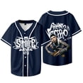 thumbnail image 1 of Santa Fe Klan 473 Jersey Blanco y Negro Tour Merch Baseball Jacket Women Men Fashion Casual HipHop Short Sleeve Tee, 1 of 2