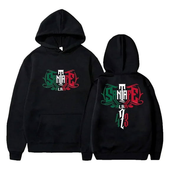 Santa Fe Klan 473 Logo Pullover Hoodies Rapper North America Tour Merch Unisex Fashion Casual Long Sleeve