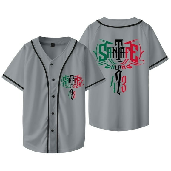 Santa Fe Klan 473 Merch Jersey Rapper Tour Baseball Jacket Women Men Fashion Casual Short Sleeve T-shirts