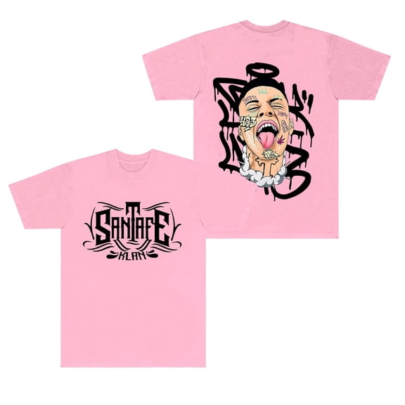 Santa Fe Klan Angel Face T-shirts North America Tour Merch Tee Women Men Fashion Casual HipHop Short Sleeve