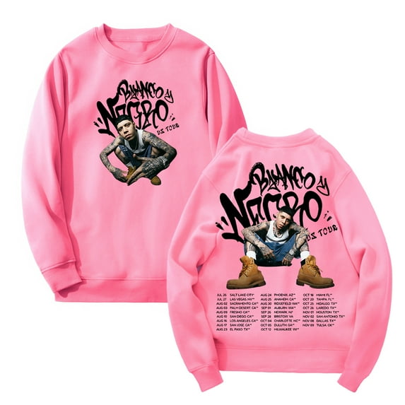 Santa Fe Klan Blanco y Negro 2024 US Tour Merch Long Sleeve Streetwear Women Men Sweatshirt