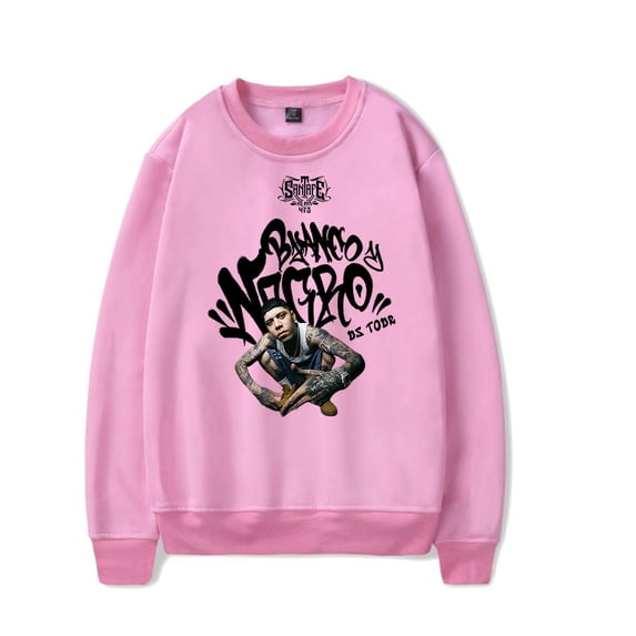 Santa Fe Klan Blanco y Negro US Tour Crewneck Sweatshirt New Unisex Fashion Long Sleeve