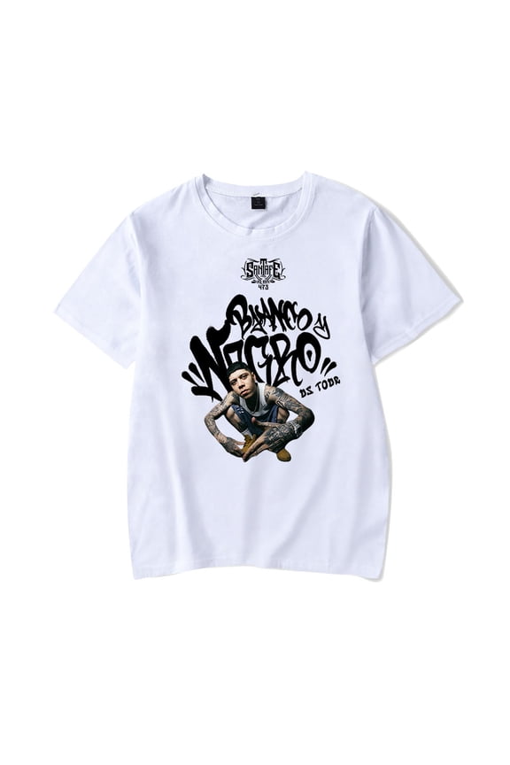 Santa Fe Klan Blanco y Negro US Tour T-shirt Women Men Casual Fashion Short Sleeve Tee