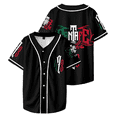 thumbnail image 1 of Santa Fe Klan Merch Baseball Jersey Shirt Women Men V-Neck Summer Short Sleeve Casual Tee, 1 of 2