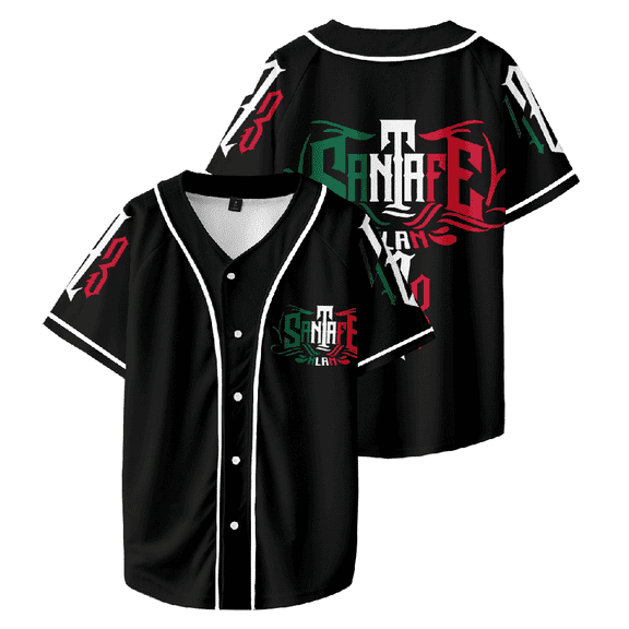 Santa Fe Klan Merch Baseball Jersey Shirt Women Men V-Neck Summer Short Sleeve Casual Tee