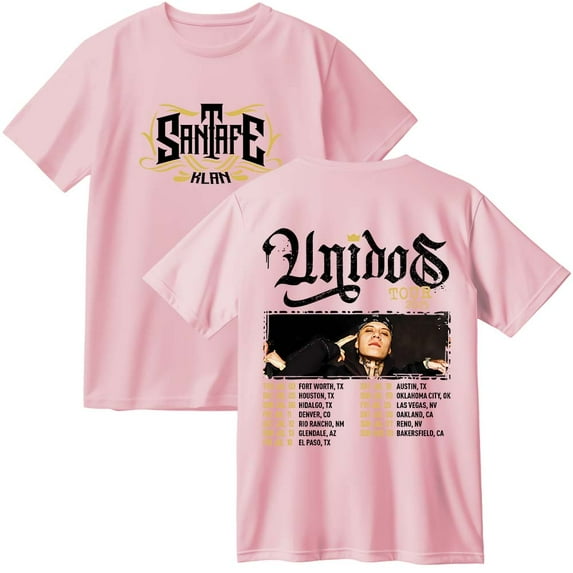 Santa Fe Klan Unidos Tour 2025 Merch Cotton T-Shirt Women Men Casual Crewneck Short Sleeve Tee