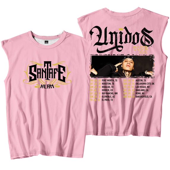 Santa Fe Klan Unidos Tour 2025 Merch Tank Tops Sleeveless Sport Vest Women Men Outdoor Sportwear