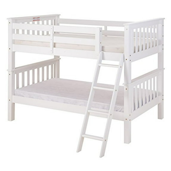 Santa Fe Mission Low Bunk Bed Twin over Twin - Angle Ladder - Multiple Finishes