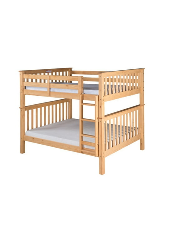 Santa Fe Mission Tall Bunk Bed Full Over Full - Attached Ladder - Multiple Finishes