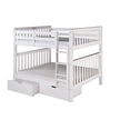 thumbnail image 1 of Santa Fe Mission Tall Bunk Bed Full over Full with Under Bed Drawers - White, 1 of 11