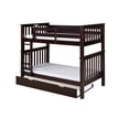 thumbnail image 1 of Santa Fe Mission Tall Bunk Bed Twin over Twin - Attached Ladder - Multiple Finishes - with Twin Size Under Bed Trundle, 1 of 3