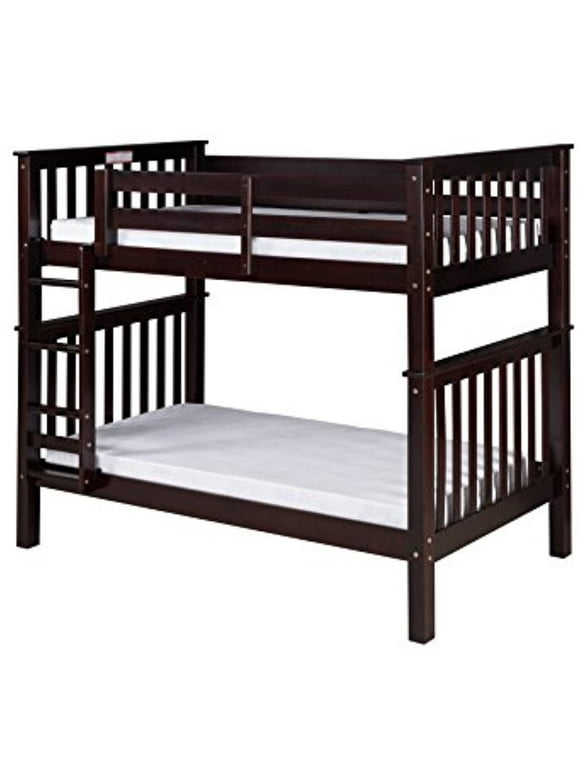 Santa Fe Mission Tall Bunk Bed Twin over Twin - Attached Ladder - Multiple Finishes