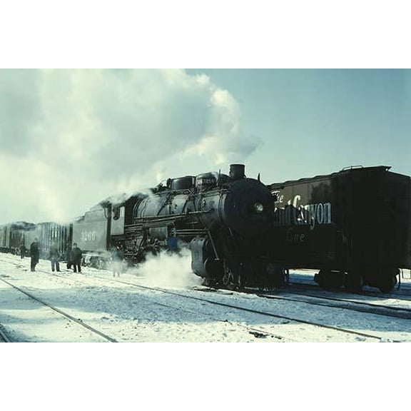 Santa Fe R.R. freight train- Fine Art Canvas Print (20" x 30")