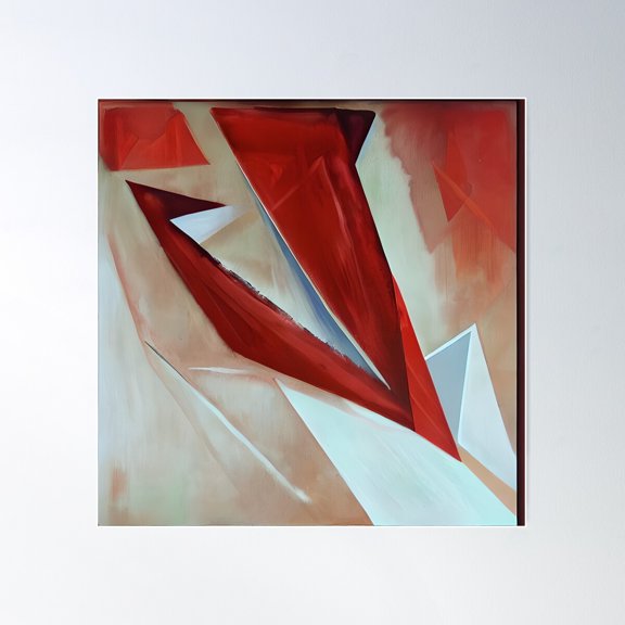 Santa Fe Somber Poster Wall Art, Modern Wall Decor For Living Room Bedroom, 30x30 UNFRAMED