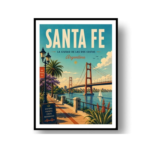 Santa Fe Travel Print Wall Decor