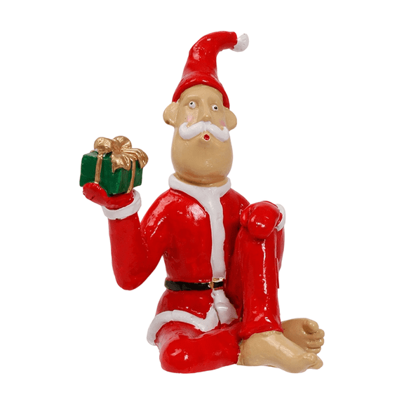 Santa Figurines Assorted Poses, Festive Tabletop Decor, Creative Holiday Collectible Set for Christmas Party & Home Display