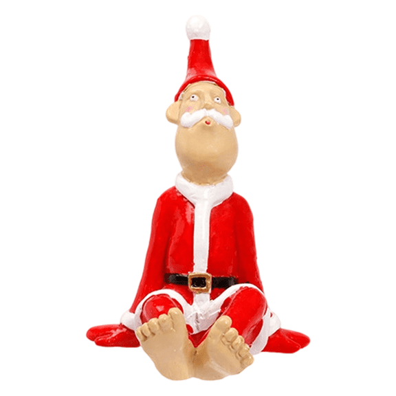 Santa Figurines Assorted Poses, Festive Tabletop Decor, Creative Holiday Collectible Set for Christmas Party & Home Display