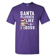 thumbnail image 1 of Santa Flosses Like A Boss Christmas Dance Funny DT Adult T-Shirt Tee, 1 of 2