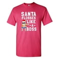 thumbnail image 1 of Santa Flosses Like A Boss Christmas Dance Funny DT Adult T-Shirt Tee, 1 of 2