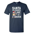 thumbnail image 1 of Santa Flosses Like A Boss Christmas Dance Funny DT Adult T-Shirt Tee, 1 of 2